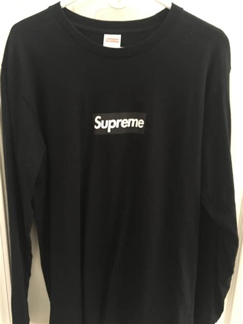 supreme metallic box logo long sleeve|supreme box black tee.